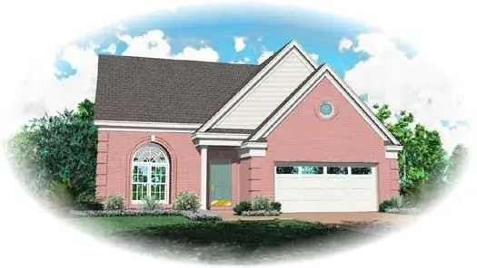 European house plans 6-1931 - front exterior, 1,771 sq ft, 3 bed, 2 bath house plans | Monster House Plans