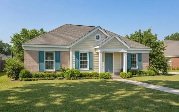 Traditional house plans 6-1932 - front exterior, 1,200 sq ft, 3 bed, 2 bath house plans | Monster House Plans
