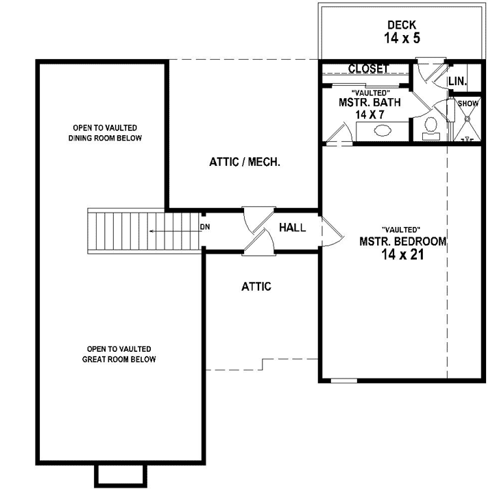 Upper/Second Floor Plan: 6-1933