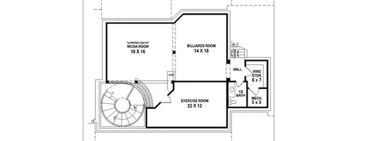 Lower Floor Plan: 6-1935