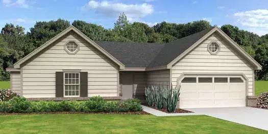 Traditional house plans 6-1937 - front exterior, 1,242 sq ft, 3 bed, 2 bath house plans | Monster House Plans