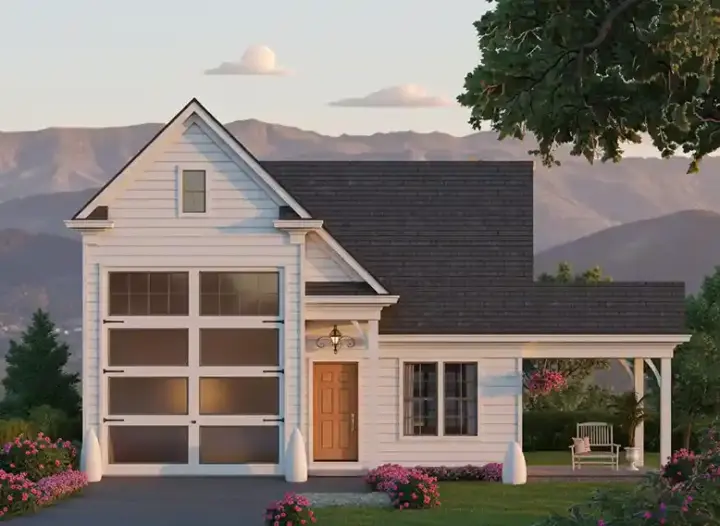 Traditional house plans 6-1939 - front exterior, 690 sq ft, 1 bed, 1 bath house plans | Monster House Plans