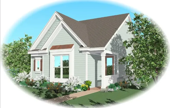Traditional house plans 6-1949 - front exterior, 1,652 sq ft, 2 bed, 2 bath house plans | Monster House Plans