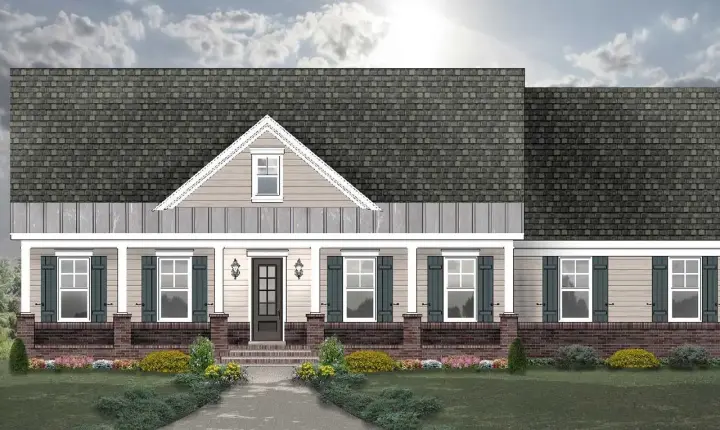 Country house plans 6-1955 - front exterior, 2,017 sq ft, 4 bed, 3 bath house plans | Monster House Plans