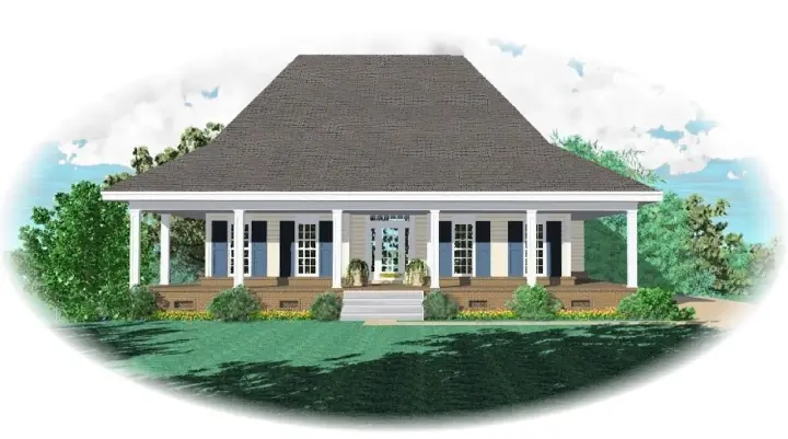 Country house plans 6-1963 - front exterior, 1,839 sq ft, 2 bed, 2 bath house plans | Monster House Plans