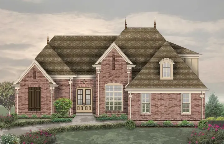 French Country house plans 6-1978 - front exterior, 2,691 sq ft, 4 bed, 3 bath house plans | Monster House Plans