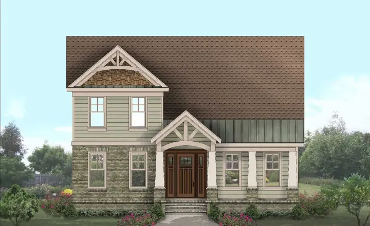 Craftsman house plans 6-1980 - front exterior, 2,547 sq ft, 3 bed, 3 bath house plans | Monster House Plans