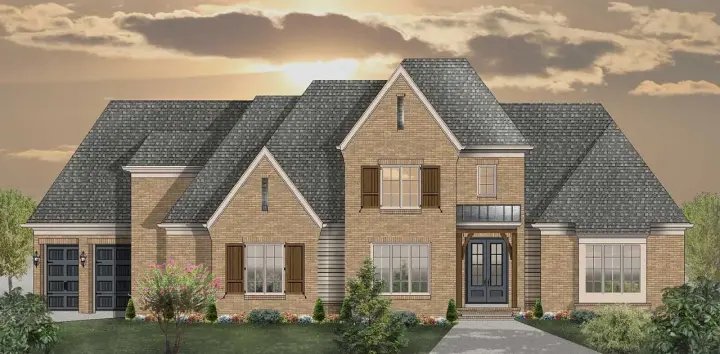 French Country house plans 6-1988 - front exterior, 3,848 sq ft, 4 bed, 4 bath house plans | Monster House Plans