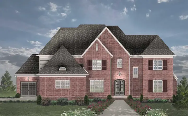 French Country house plans 6-2010 - front exterior, 4,103 sq ft, 4 bed, 4 bath house plans | Monster House Plans