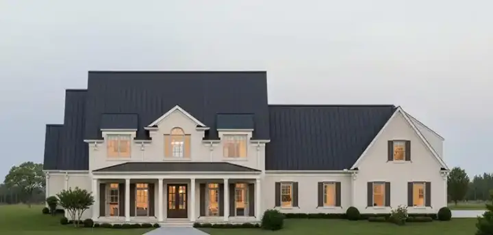 Traditional house plans 6-2013 - front exterior, 4,867 sq ft, 4 bed, 5 bath house plans | Monster House Plans