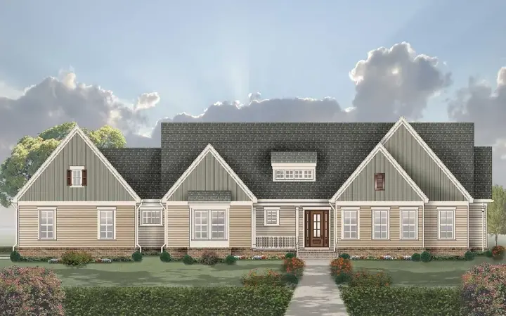 Traditional house plans 6-2015 - front exterior, 3,148 sq ft, 3 bed, 2 bath house plans | Monster House Plans