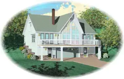 Contemporary house plans 6-212 - front exterior, 1,656 sq ft, 3 bed, 3 bath house plans | Monster House Plans