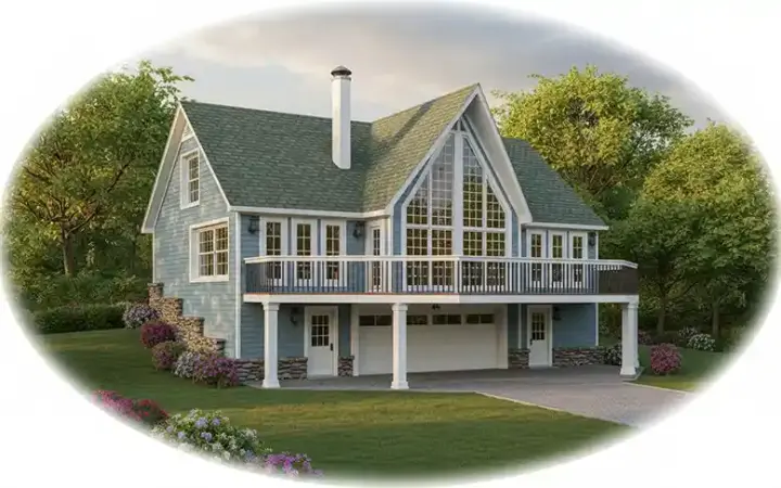 Contemporary house plans 6-214 - front exterior, 1,845 sq ft, 3 bed, 3 bath house plans | Monster House Plans
