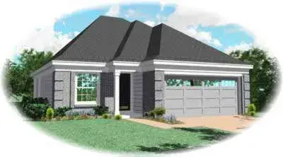 Southern house plans 6-219 - front exterior, 1,316 sq ft, 3 bed, 2 bath house plans | Monster House Plans