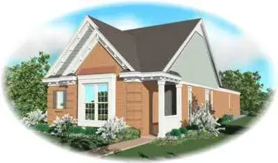 Southern house plans 6-247 - front exterior, 1,307 sq ft, 3 bed, 2 bath house plans | Monster House Plans