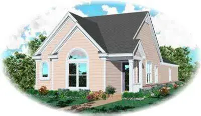 Traditional house plans 6-248 - front exterior, 1,292 sq ft, 3 bed, 2 bath house plans | Monster House Plans