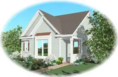 Country house plans 6-249 - front exterior, 1,301 sq ft, 3 bed, 2 bath house plans | Monster House Plans