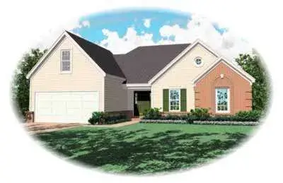 Traditional house plans 6-254 - front exterior, 1,617 sq ft, 3 bed, 2 bath house plans | Monster House Plans