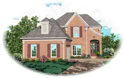 French Country house plans 6-272 - front exterior, 2,320 sq ft, 3 bed, 2 bath house plans | Monster House Plans