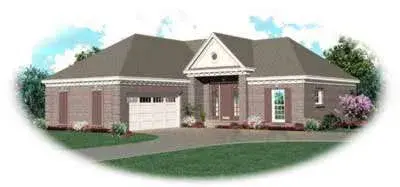 Southern house plans 6-277 - front exterior, 1,348 sq ft, 3 bed, 2 bath house plans | Monster House Plans