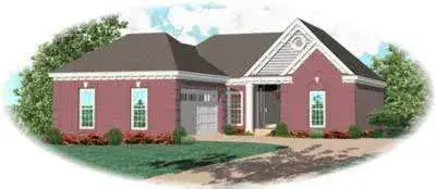 Traditional house plans 6-278 - front exterior, 1,448 sq ft, 2 bed, 2 bath house plans | Monster House Plans