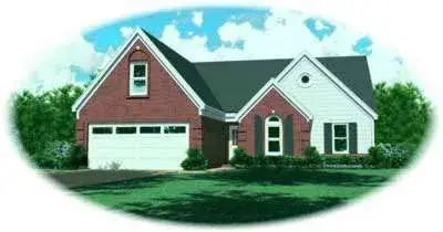 Traditional house plans 6-282 - front exterior, 1,642 sq ft, 3 bed, 2 bath house plans | Monster House Plans