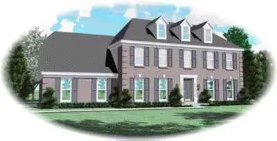 Southern Colonial house plans 6-289 - front exterior, 2,724 sq ft, 4 bed, 2 bath house plans | Monster House Plans