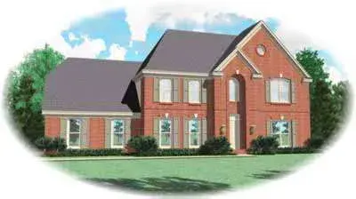 Southern Colonial house plans 6-293 - front exterior, 2,778 sq ft, 4 bed, 2 bath house plans | Monster House Plans