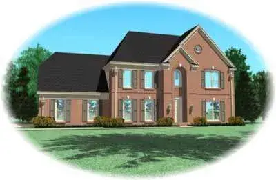 Southern Colonial house plans 6-294 - front exterior, 2,919 sq ft, 4 bed, 3 bath house plans | Monster House Plans