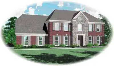 Southern Colonial house plans 6-296 - front exterior, 3,008 sq ft, 4 bed, 2 bath house plans | Monster House Plans