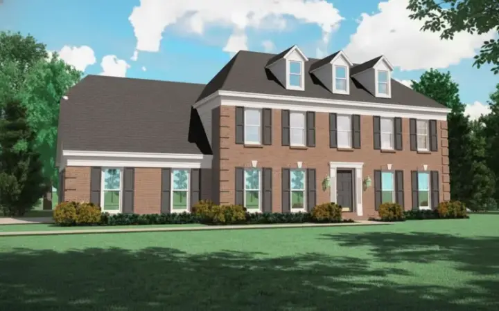 Southern Colonial house plans 6-300 - front exterior, 2,260 sq ft, 4 bed, 2 bath house plans | Monster House Plans
