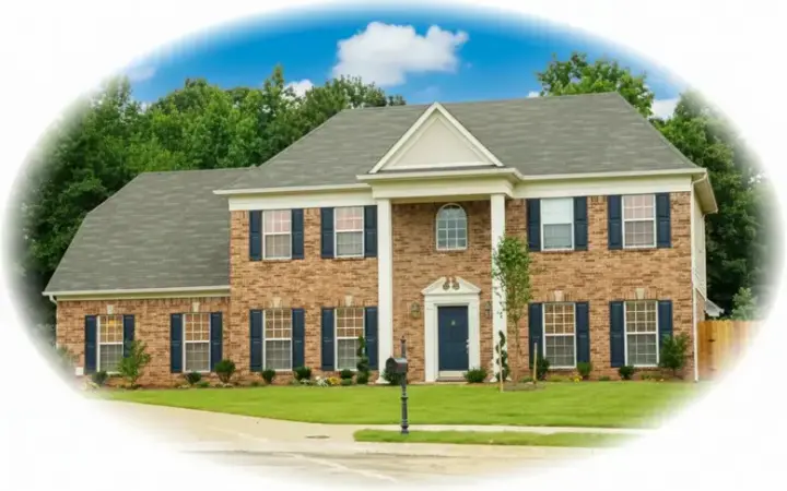 Southern Colonial house plans 6-301 - front exterior, 2,320 sq ft, 4 bed, 3 bath house plans | Monster House Plans