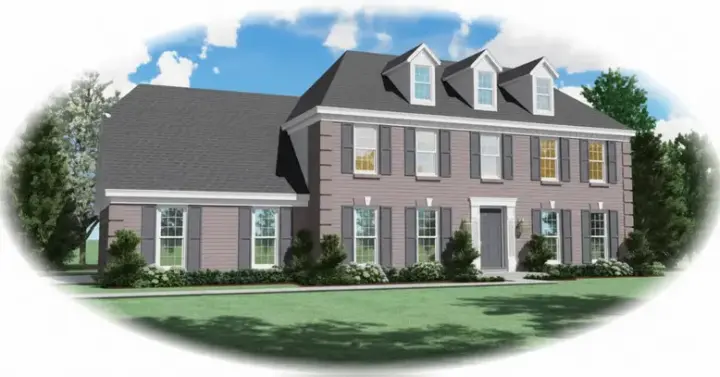 Southern Colonial house plans 6-304 - front exterior, 2,315 sq ft, 4 bed, 2 bath house plans | Monster House Plans
