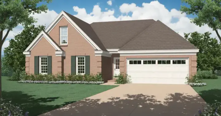 Traditional house plans 6-332 - front exterior, 1,464 sq ft, 3 bed, 2 bath house plans | Monster House Plans