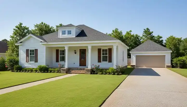 Southern house plans 6-339 - front exterior, 1,437 sq ft, 3 bed, 2 bath house plans | Monster House Plans