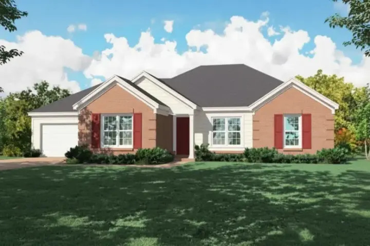 Traditional house plans 6-341 - front exterior, 1,452 sq ft, 3 bed, 2 bath house plans | Monster House Plans