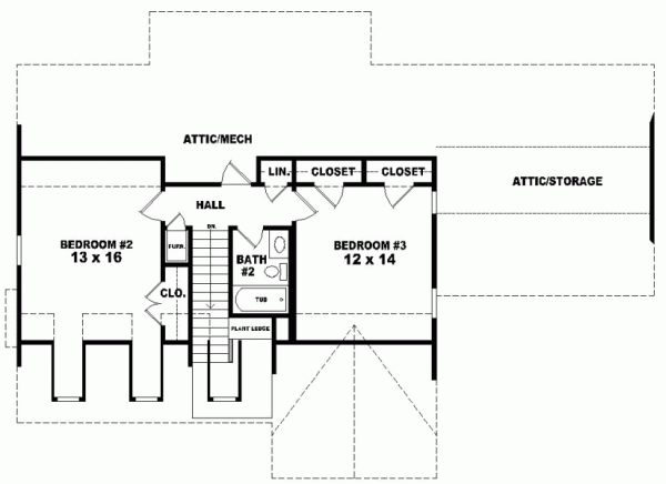 Upper/Second Floor Plan: 6-342