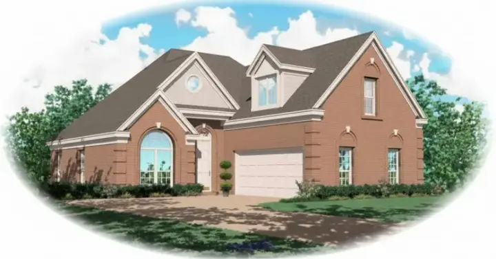 Southern house plans 6-348 - front exterior, 2,308 sq ft, 3 bed, 2 bath house plans | Monster House Plans