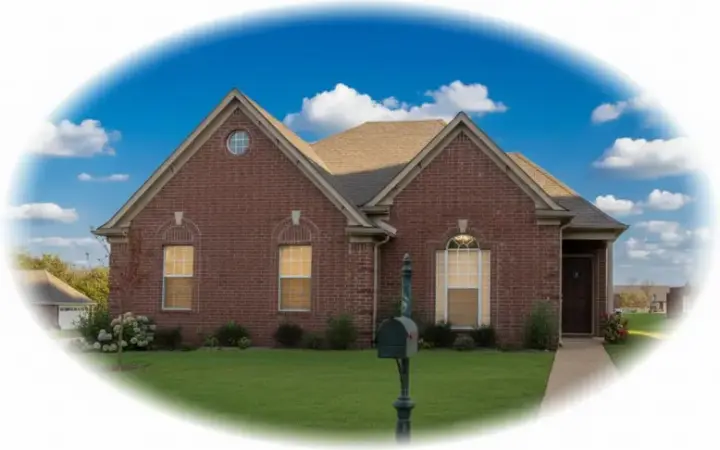 Traditional house plans 6-354 - front exterior, 1,474 sq ft, 3 bed, 2 bath house plans | Monster House Plans