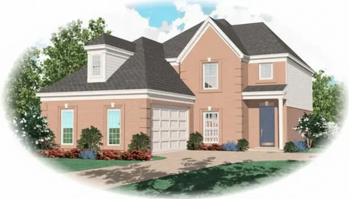 Traditional house plans 6-358 - front exterior, 2,566 sq ft, 3 bed, 2 bath house plans | Monster House Plans
