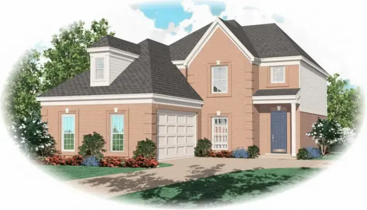 Traditional house plans 6-371 - front exterior, 2,489 sq ft, 3 bed, 2 bath house plans | Monster House Plans