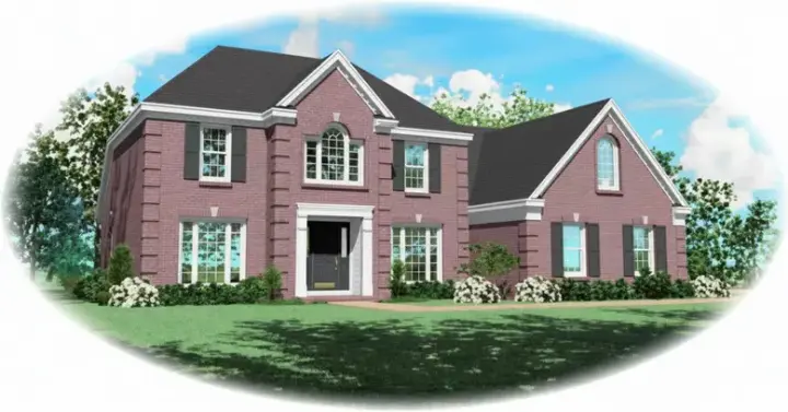 European house plans 6-378 - front exterior, 2,688 sq ft, 3 bed, 2 bath house plans | Monster House Plans