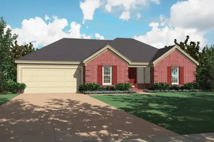 Traditional house plans 6-384 - front exterior, 1,545 sq ft, 3 bed, 2 bath house plans | Monster House Plans