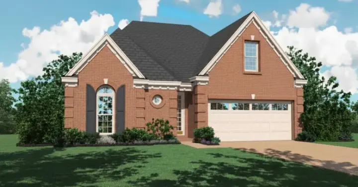European house plans 6-386 - front exterior, 1,526 sq ft, 2 bed, 2 bath house plans | Monster House Plans