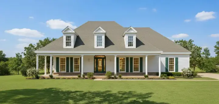Southern house plans 6-400 - front exterior, 2,546 sq ft, 3 bed, 2 bath house plans | Monster House Plans