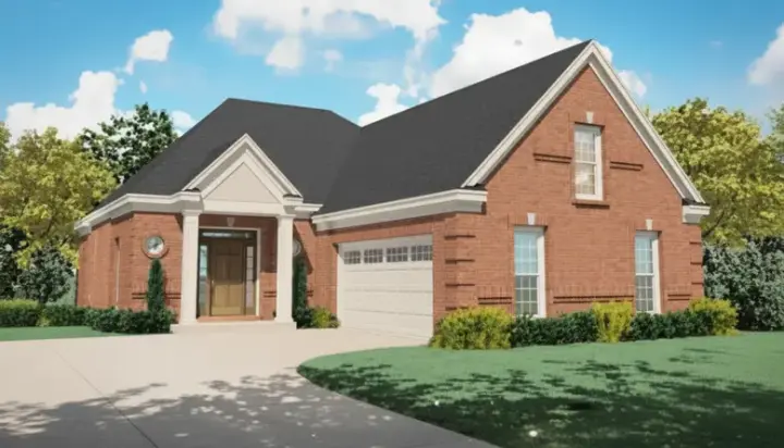 Traditional house plans 6-402 - front exterior, 2,058 sq ft, 3 bed, 2 bath house plans | Monster House Plans