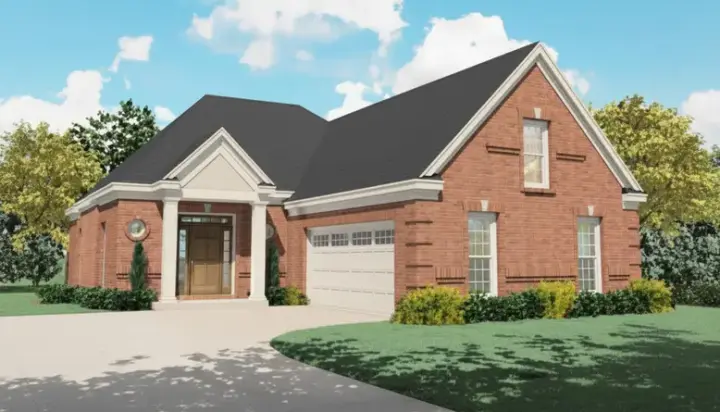 Traditional house plans 6-404 - front exterior, 2,297 sq ft, 3 bed, 2 bath house plans | Monster House Plans