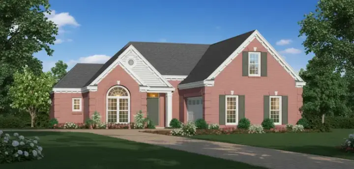 Traditional house plans 6-417 - front exterior, 1,823 sq ft, 2 bed, 2 bath house plans | Monster House Plans