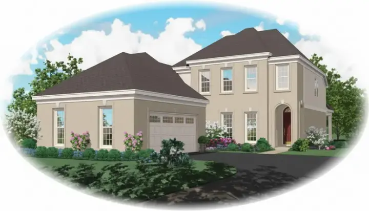 Southern Colonial house plans 6-423 - front exterior, 2,333 sq ft, 3 bed, 2 bath house plans | Monster House Plans