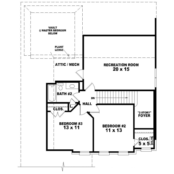 Upper/Second Floor Plan: 6-423